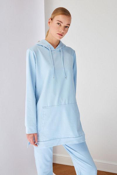 mavi tesettur sweatshirt modelleri fiyatlari trendyol