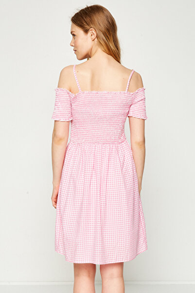 Koton Rochie de damă în carouri roz 7YAF80140GW