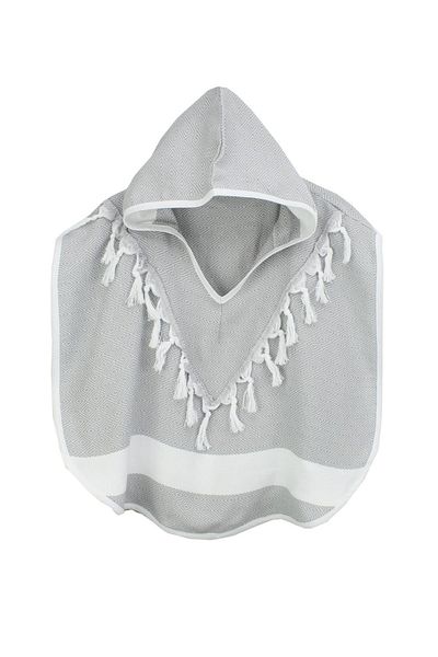 Bedinn Peshtemal Poncho Diamond Grey