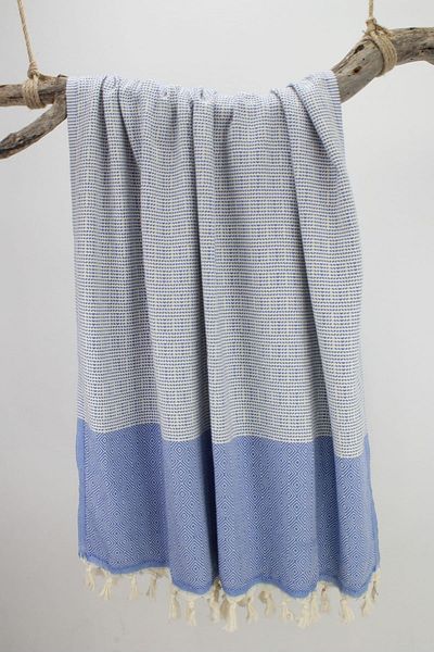 Bedinn Peshtemal Diamond Honeycomb Blue Pst278