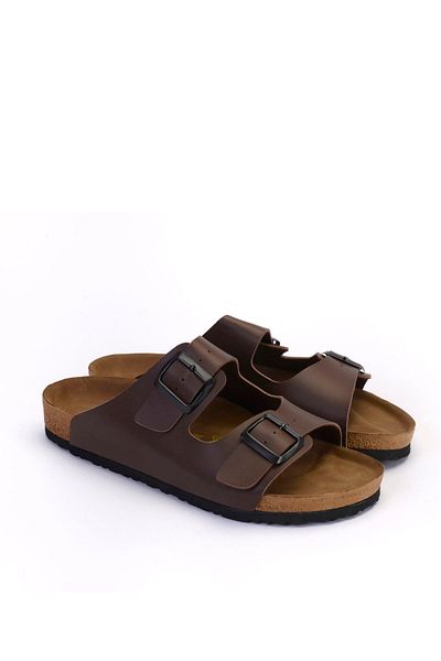 Slazenger Ανδρικές Παντόφλες Καφέ - Φακός - SA19SE006
