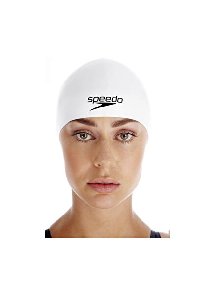 SPEEDO Yarış Bonesi - Beyaz/Mavi L