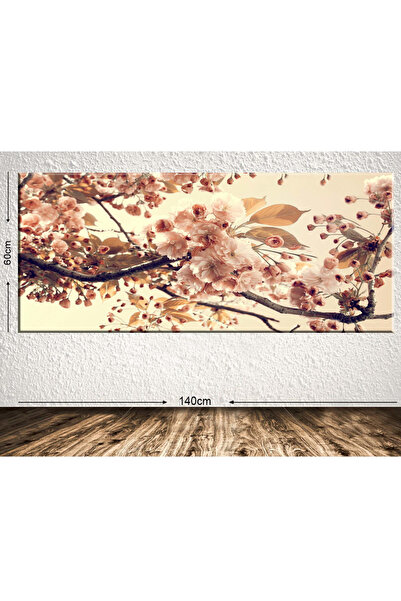 Tablo Center Dev Boyut Çiçek Kanvas Tablo 60x140cm