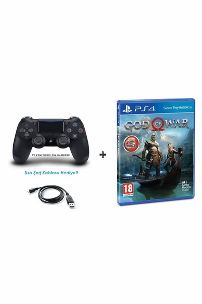 Sony God of War ( Türkçe ) PS4 OYUN + PS4 V2 NESIL DUALSHOCK KOL