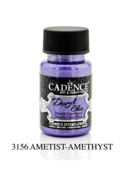 Cadence Dora Glass Metalik Cam Boyası 50 ml. 3156 AMETİST