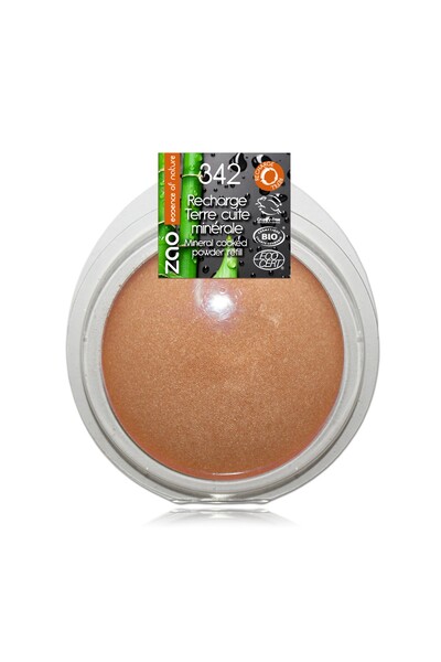 Zao Organik Sıkıştırılmış Pudra (Yedek)- Refill Cooked Powder 342 Bronze Copp...