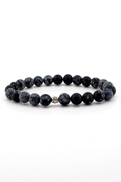 Solfera Men's Real Obsidian Natural Stone Bracelet B650