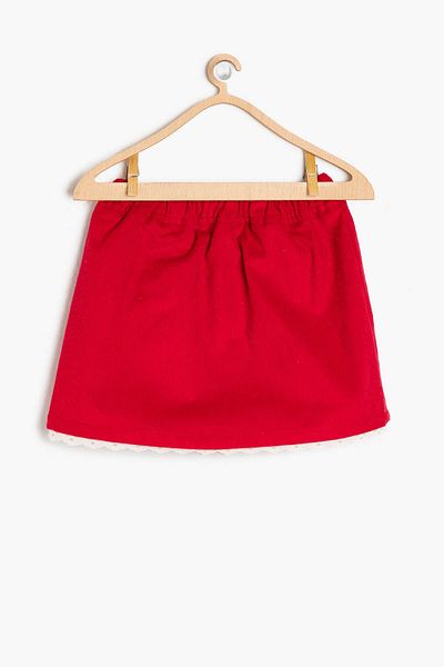 Koton Red Girl's Normal Waist Skirt