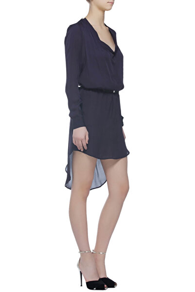 Haute Hippie Kemerli Gömlek Elbise Mor - HAU01103002