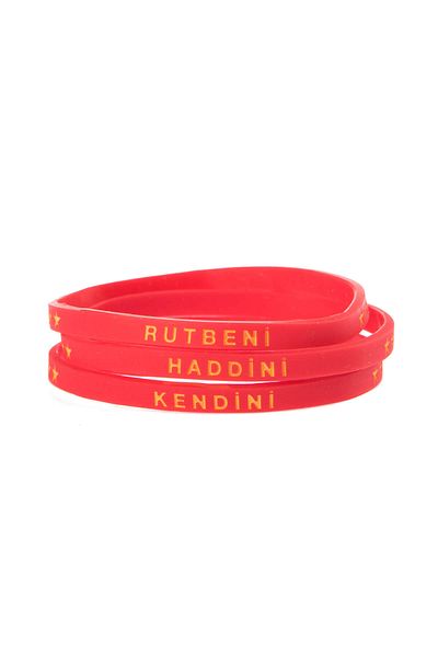 Galatasaray U21146 GS 3-PIECE BRACELET 4 STAR RED