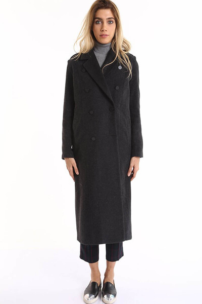 Koton Palton de damă antracit
