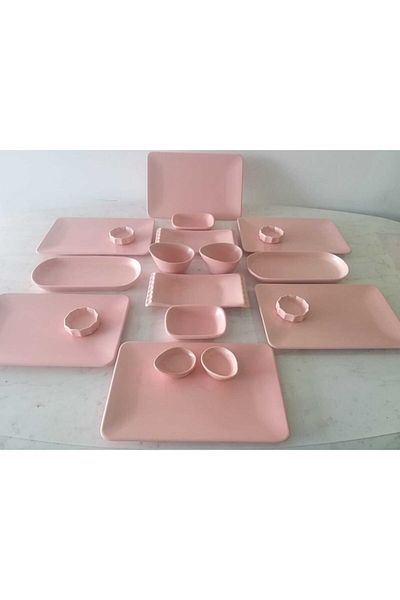 Keramika Matte Light Pink Breakfast Set 20 Pieces