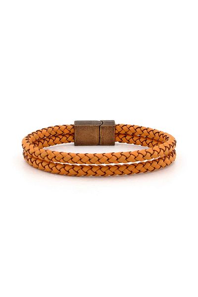 Solfera Men's Tan Color Two Sira Bracelet Bt061