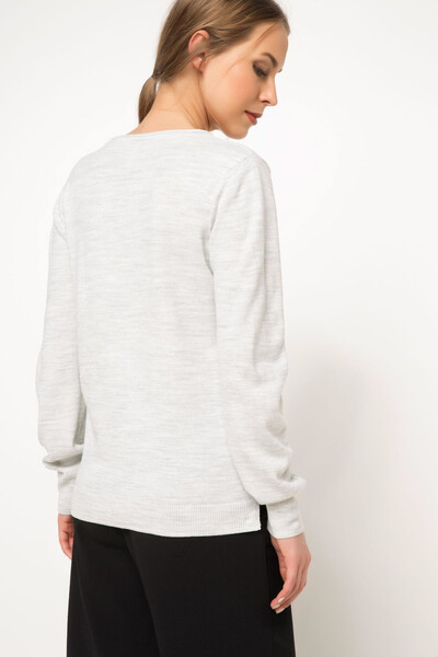 DeFacto Pulover de bază cu decolteu în V de damă F6797AZ.17AU.GR28