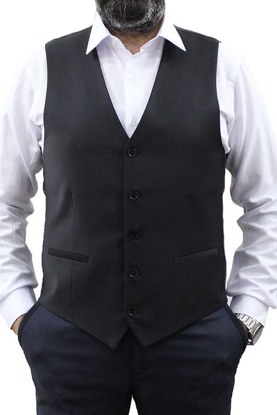 MENTOR REGALO V-NECK BLACK VEST 50200