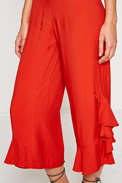 Koton Γυναικείο Παντελόνι Πορτοκαλί 7YAF40064OW