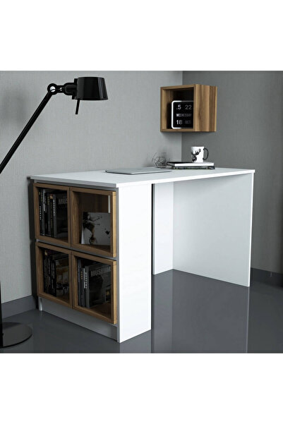 Variant Mobilya Box Çalışma Masası Beyaz Ceviz
