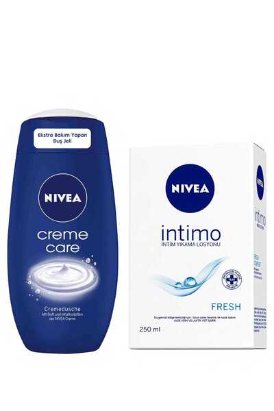 NIVEA Intim Genital Area Cleansing Gel Fresh + Nıvea Shower Gel Crème Care 250 ml