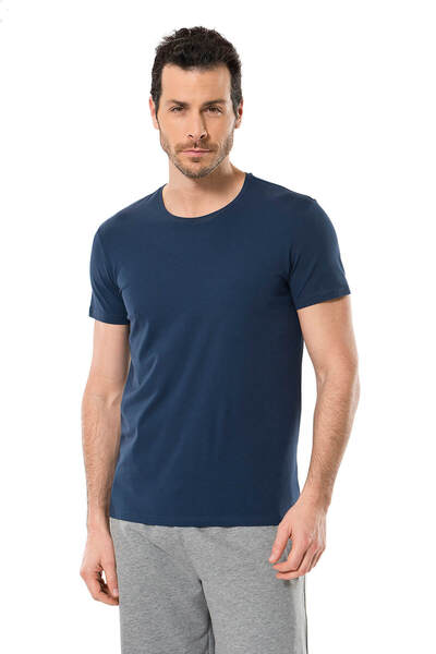 Cacharel Ανδρικό μπλουζάκι με λαιμόκοψη Lycra 1331/Indigo