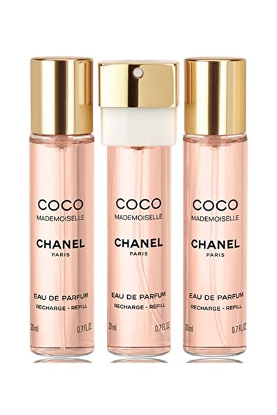 Chanel عطر كوكو مادموزيل أو دو بارفان قابل لإعادة التعبئة، 3 × 20 مل، عطر نسا...