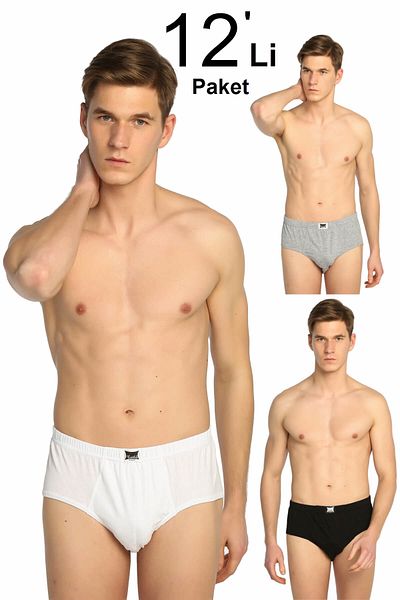 Tutku Entaha Bărbați Mixte Culori Pachet 12 Slip Bumbac Noul Sezon