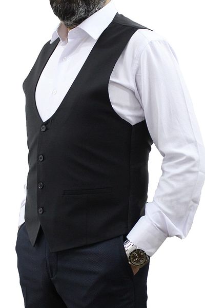 MENTOR REGALO ΑΝΔΡΙΚΟ ΓΙΛΕΚΟ U-NECK CEPKEN ΜΑΥΡΟ 50161