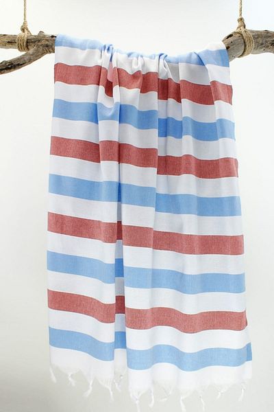 Bedinn Peshtemal Rainbow Blue-Orange Pst058