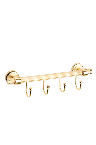 Saray Banyo Saray Pirinç 4'Lü Askılık Plus Altın