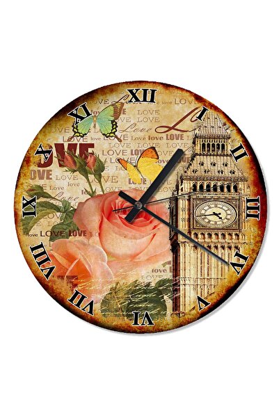 Generic Brand 30 cm Diameter Love London Big Bang Shaped Wall Clock