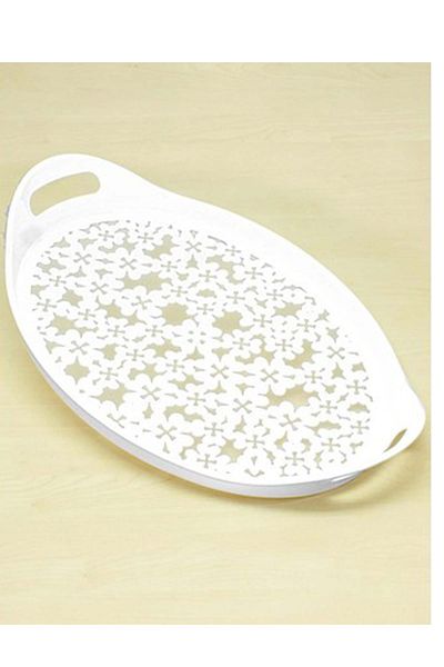 HOBBY LİFE Demet Hobby Life Lover Oval Tray White Small