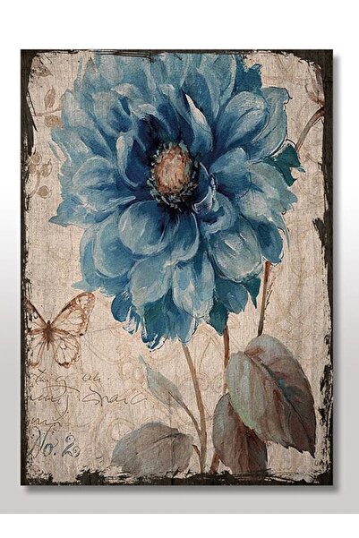 Cakatablo 50cmX70cm Ahşap Tablo Yağlı Boya Çiçek Resmi