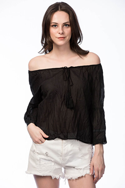 Pitti Women's Black Blouse 10096
