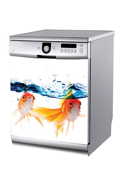 Tilki Dünyası Cute Fish Dishwasher Sticker BMS45
