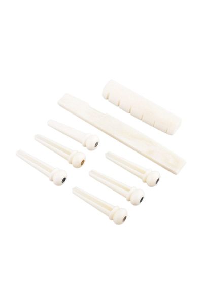 Manuel Raymond Guitar Accessory Acoustic Pin and Threshold Set Bone 8 Pieces GABS8
