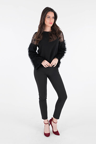 AYHAN Дамски черни панталони 7892