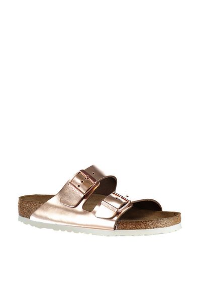 Birkenstock Χρυσές γυναικείες παντόφλες Arizona952091