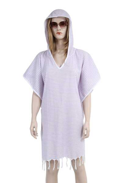 Bedinn Rochie Peshtamal Glugă dungi liliac Pje009