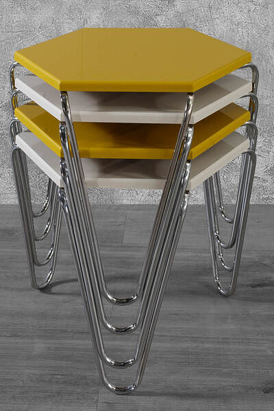 Veys Sehpa 4 Lü Piramit Zigon Sehpa