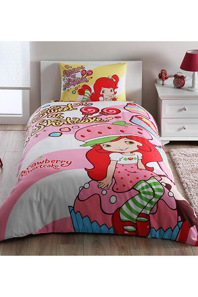 Taç Set de lenjerie de pat cu licență pentru o persoană-S.Shortcake Cute