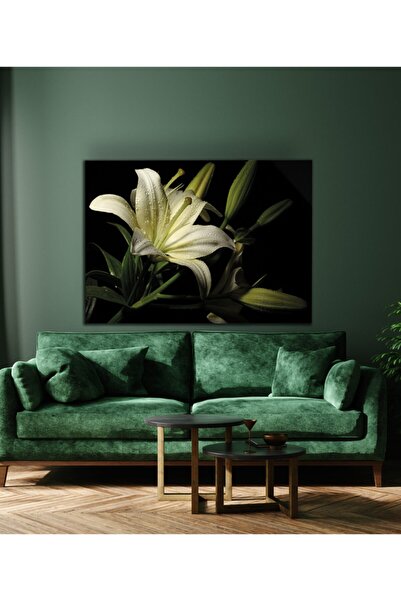 tablohouse Beyaz Zambak Ahşap Tablo 4mm