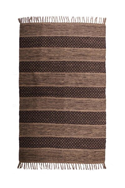 GizHome Alice Yıkanabilen Kilim 60x90 Kahve 222