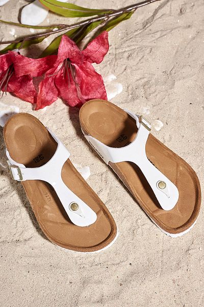 Birkenstock Бели чехли Gizeh 1005299