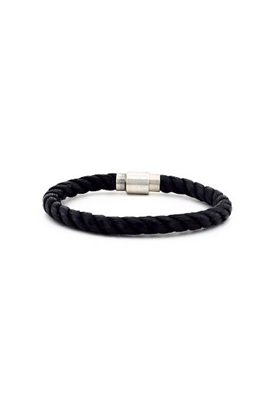 Solfera Men's Black Color Rope Magnetic Clip Bracelet BT419