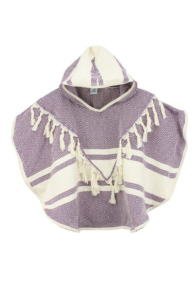 Bedinn Peshtemal Poncho Diamond Purple