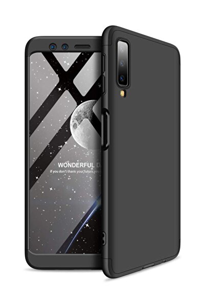 Microsonic Samsung Galaxy A7 2018 Kılıf Double Dip 360 Protective Siyah