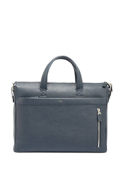 Tergan Hakiki Deri Lacivert Deri Evrak Çantası 21120A38