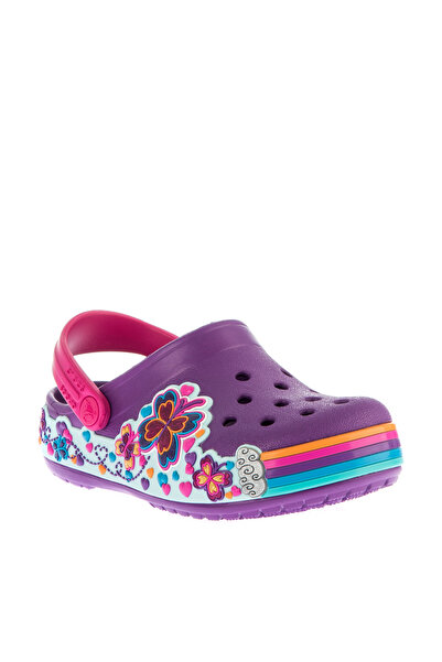 Crocs Kids CROCBAND FUN LAB GRAPHIC Mor Unisex Çocuk Terlik 100528329