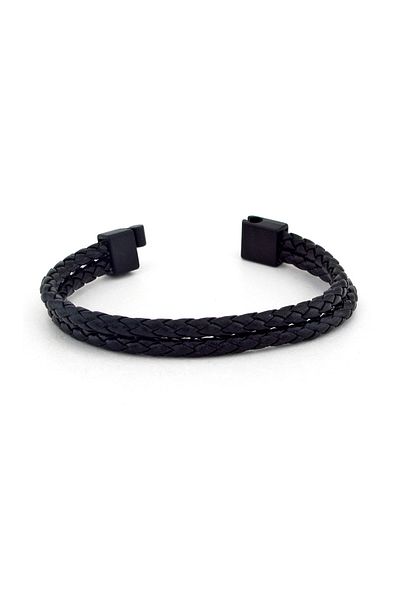 Solfera Men's Double Sira Black Magnet Bracelet BT240