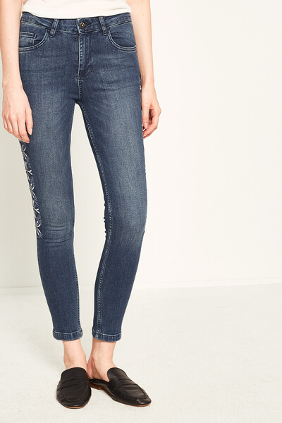 Koton Pantaloni Indigo de damă 7YAF40022GW