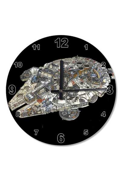 Generic Brand 30 cm Diameter Star Wars Han Solo Ship Silent Wall Clock